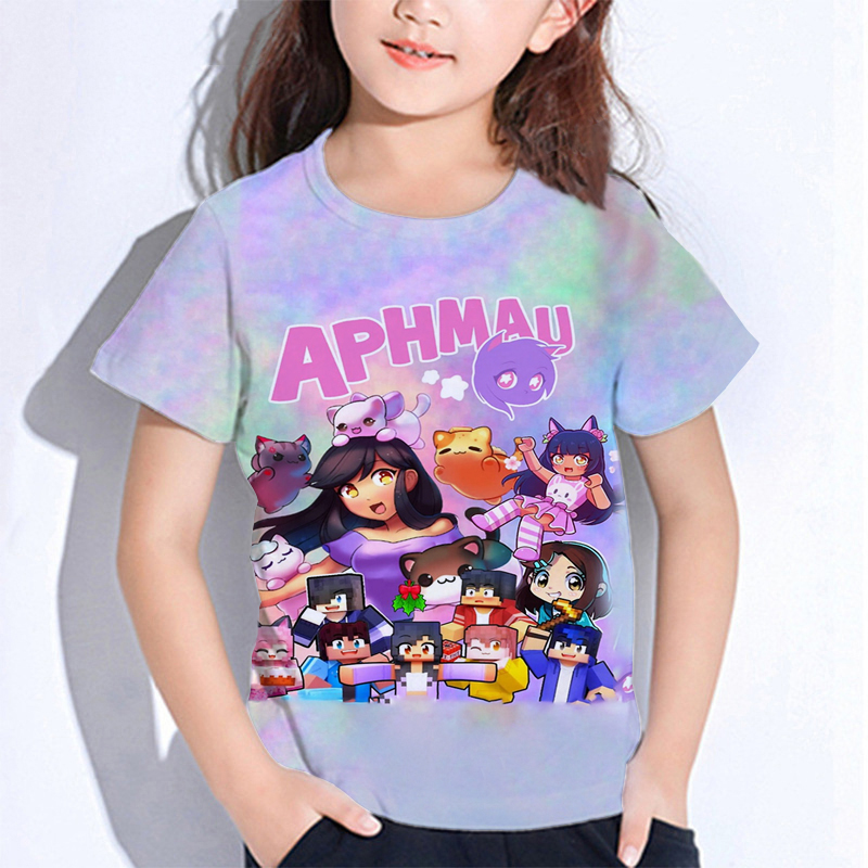 Summer Clothing Baby Boy - Aphmau Meows Cat T Shirts Cartoon