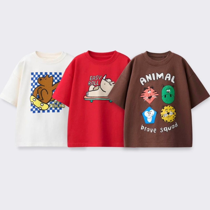 Summer Clothing Baby Boy - Printed Cartoon T-shirt For Kids Clothing