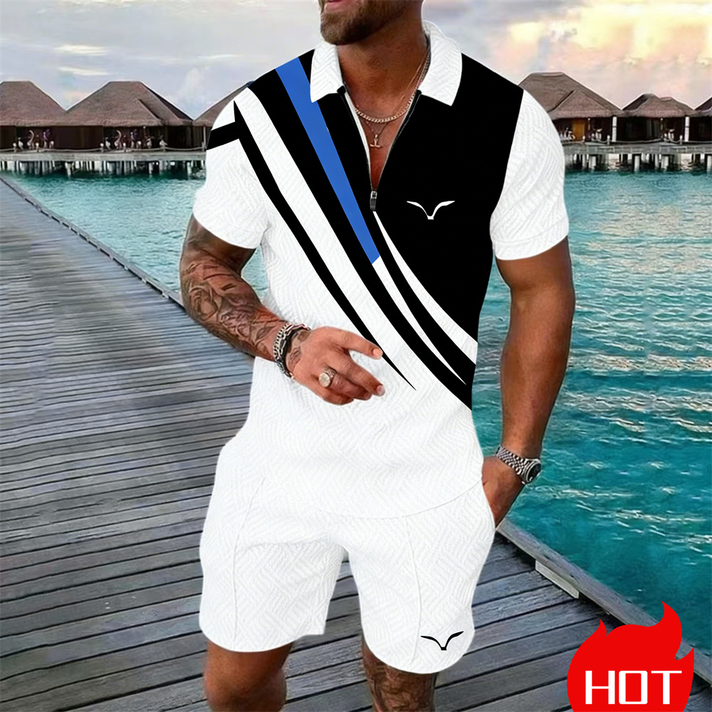 Summer Clothing Styles Men - Summer Set Stripe Y2k Clothing 2