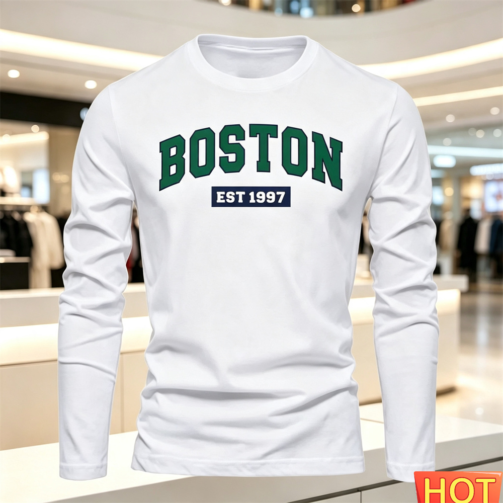 Summer Clothing Guys - Autumn Summer Men's long sleeved T-shirt
