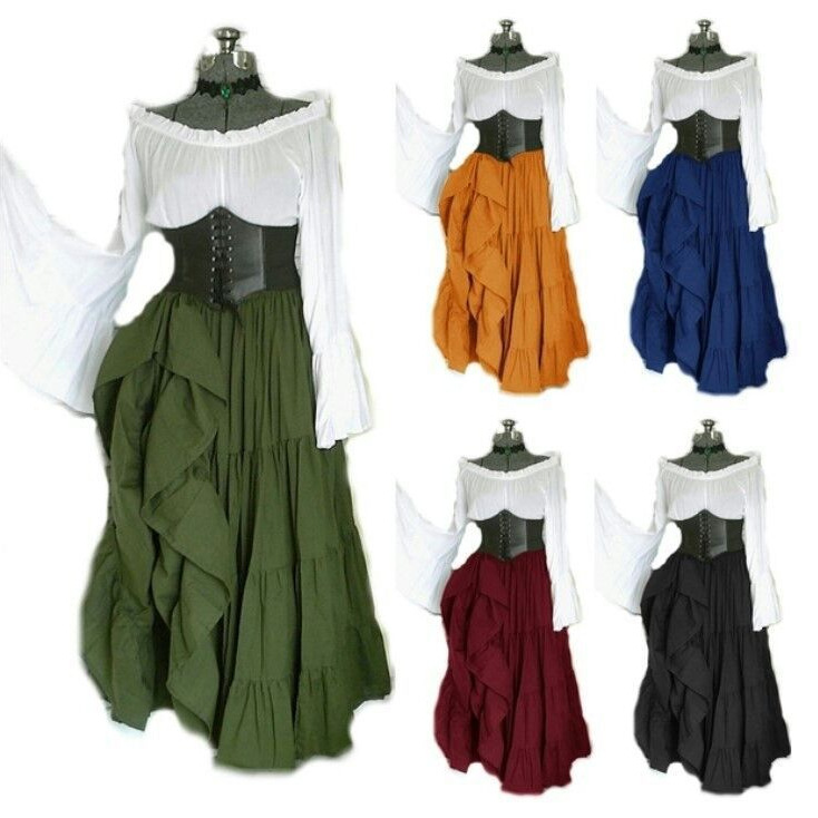 Summer Renaissance Clothing - 2025 New Party Long-sleeved Dress Women's
