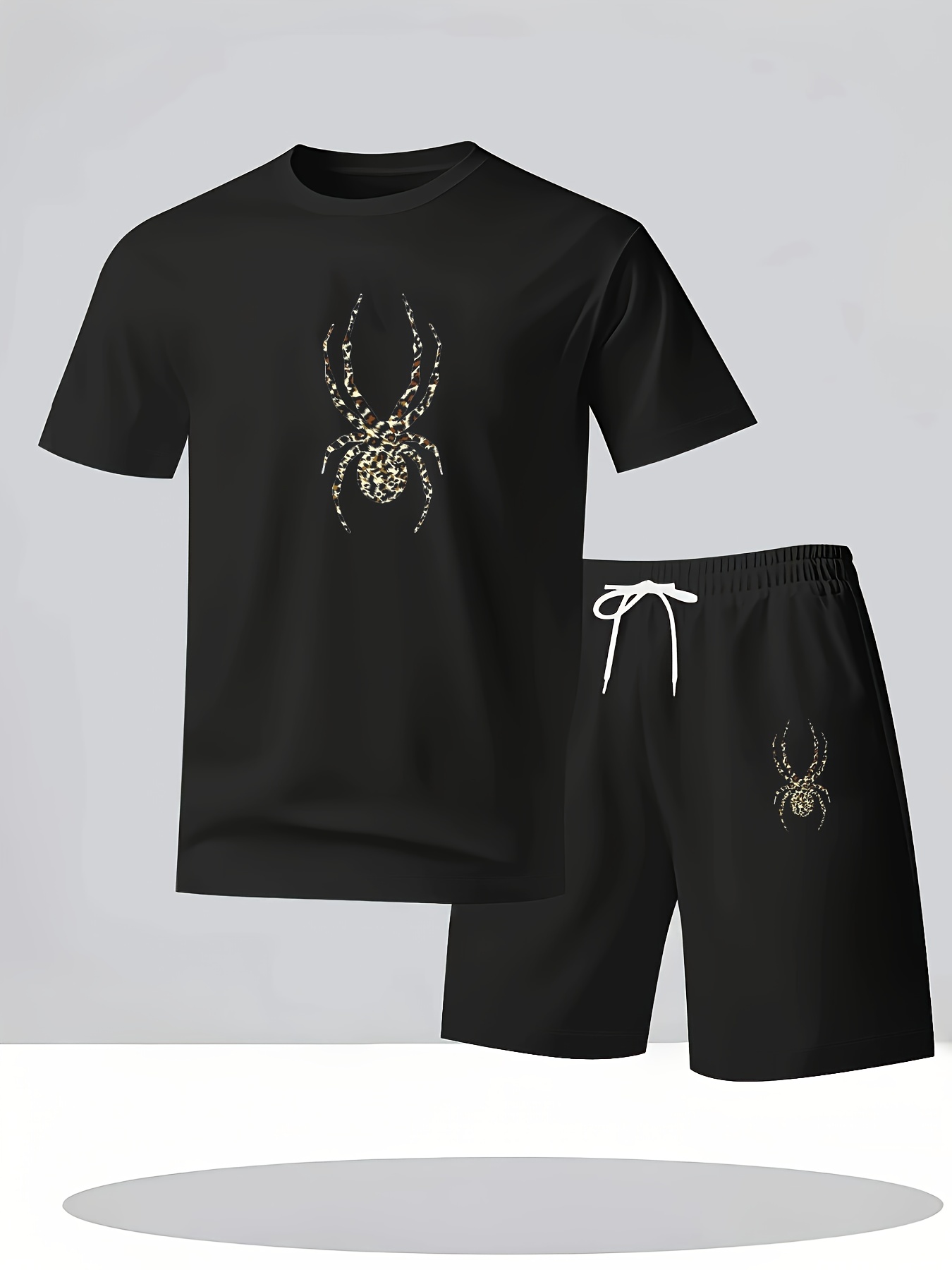 Summer Quotes - Spider Men's 2-piece Letter-Printed Short-Sleeved T-Shirt