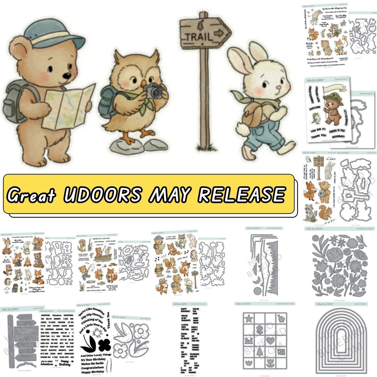 Summer Clothing Banner - 2026 Summer Flowers Fishing Banner Bear
