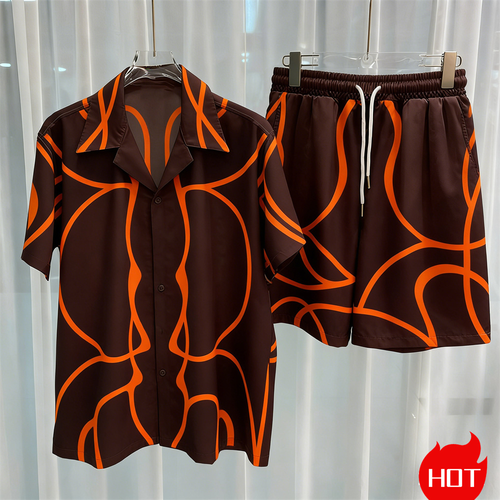 Digital printed men's set fash - Summer Clothing Guys review and price