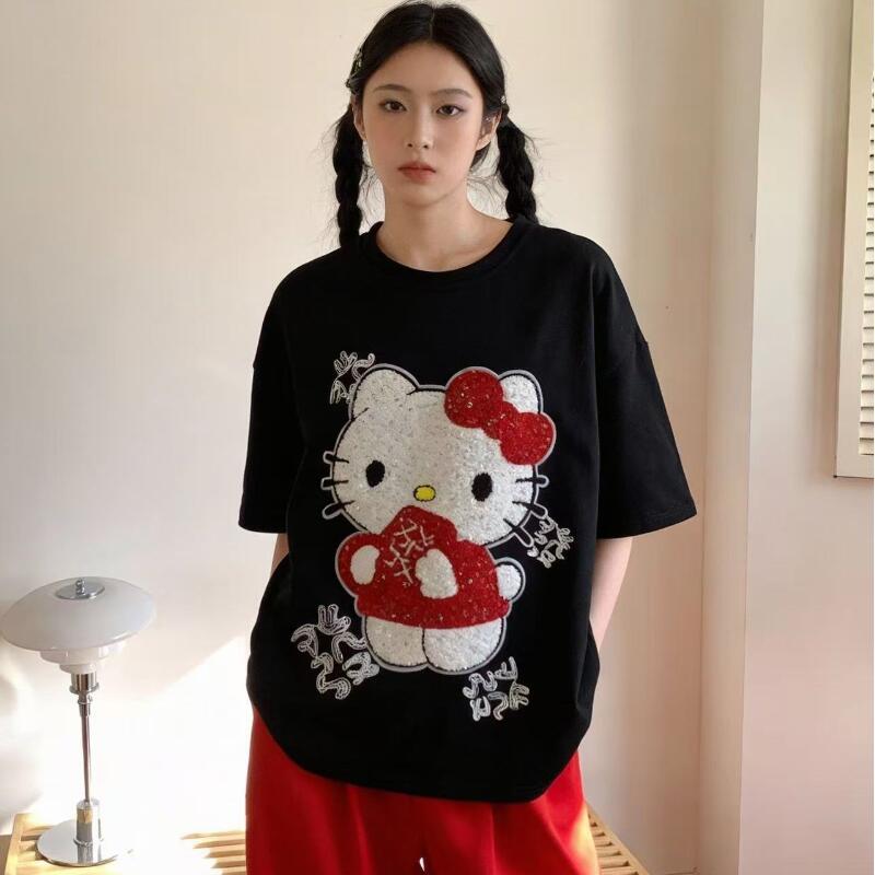 Cute Short-Sleeved Hello Kitty - Summer Clothing Petite review and price