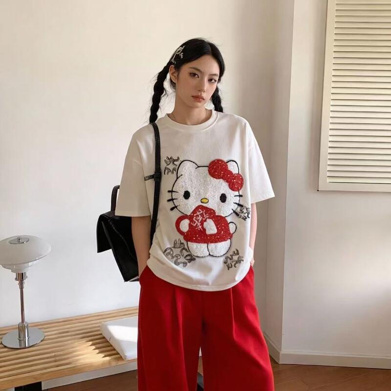 Cute Short-Sleeved Hello Kitty - Summer Clothing Petite review and price