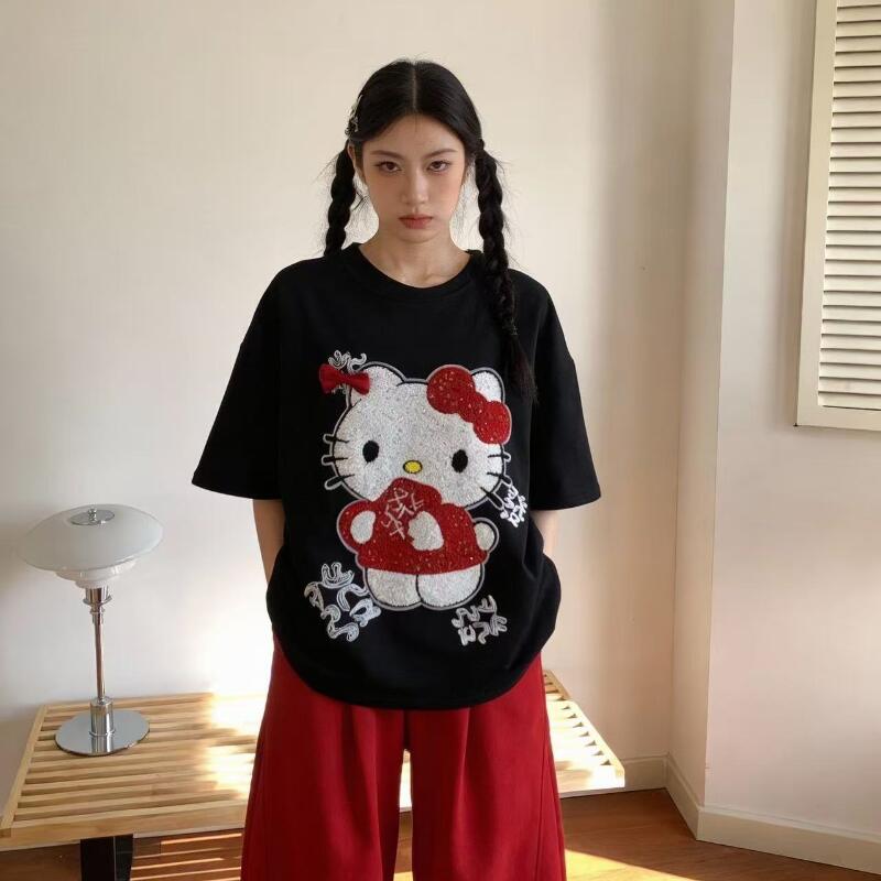Cute Short-Sleeved Hello Kitty - Summer Clothing Petite review and price