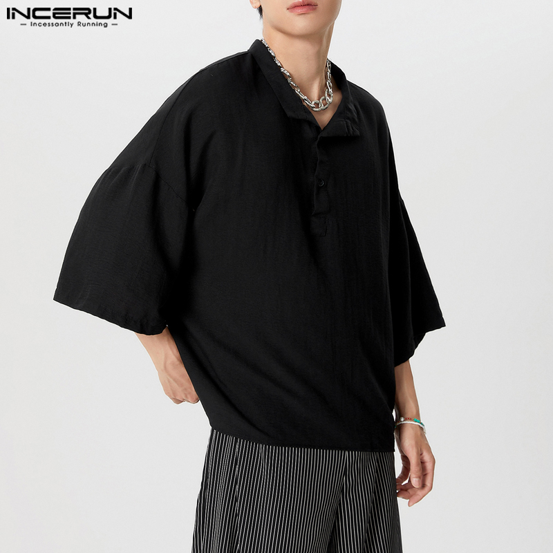 INCERUN Men Shirt Solid Color  - Summer Clothing Colors 2026 review and price