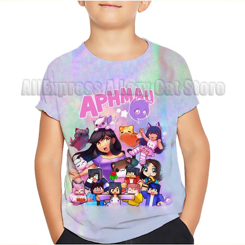 Aphmau Meows Cat T Shirts Cart - Summer Clothing Baby Boy review and price