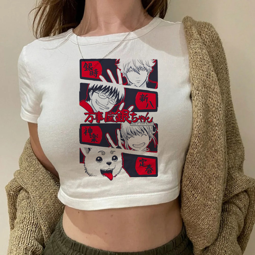 Gintama Samurai Gintoki croppe - Summer Clothing Teens review and price
