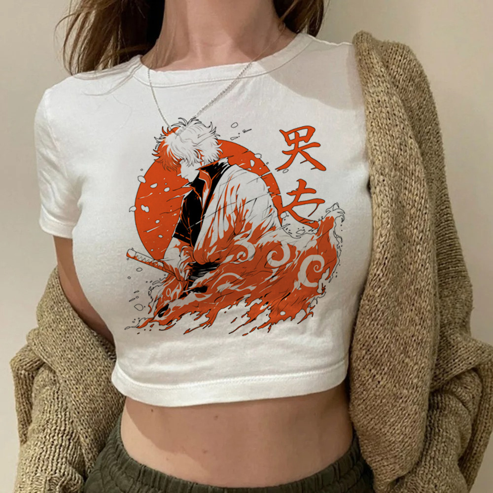 Gintama Samurai Gintoki croppe - Summer Clothing Teens review and price