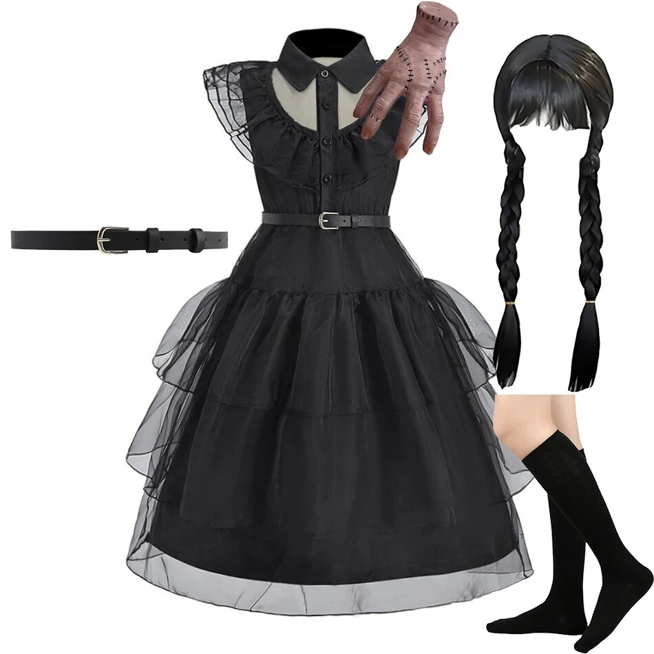 Girl Costume Kids Cosplay Blac - Summer Clothing Layering review and price