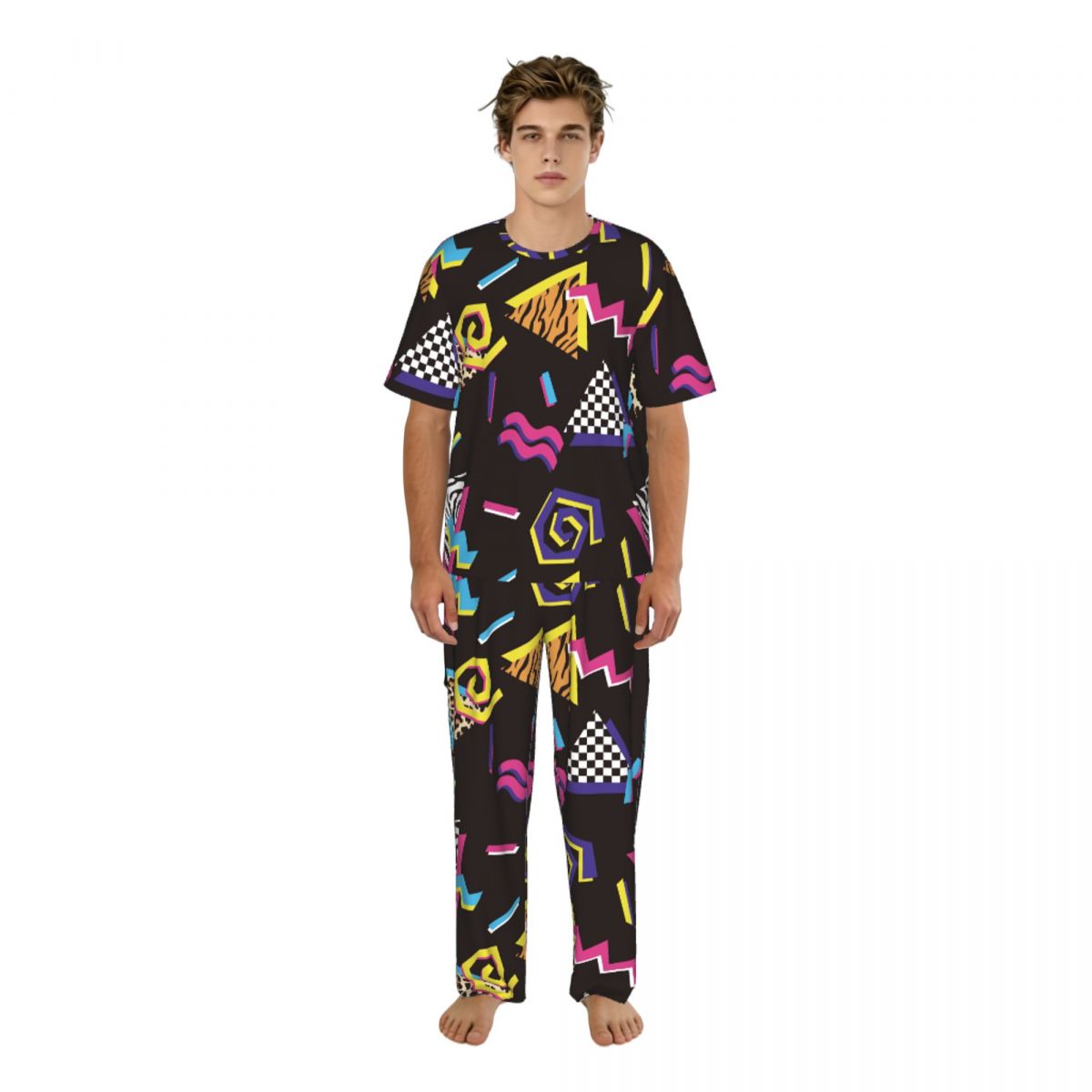 Men Pajamas Suit Short Sleeved - Summer Clothing Styles Men review and price