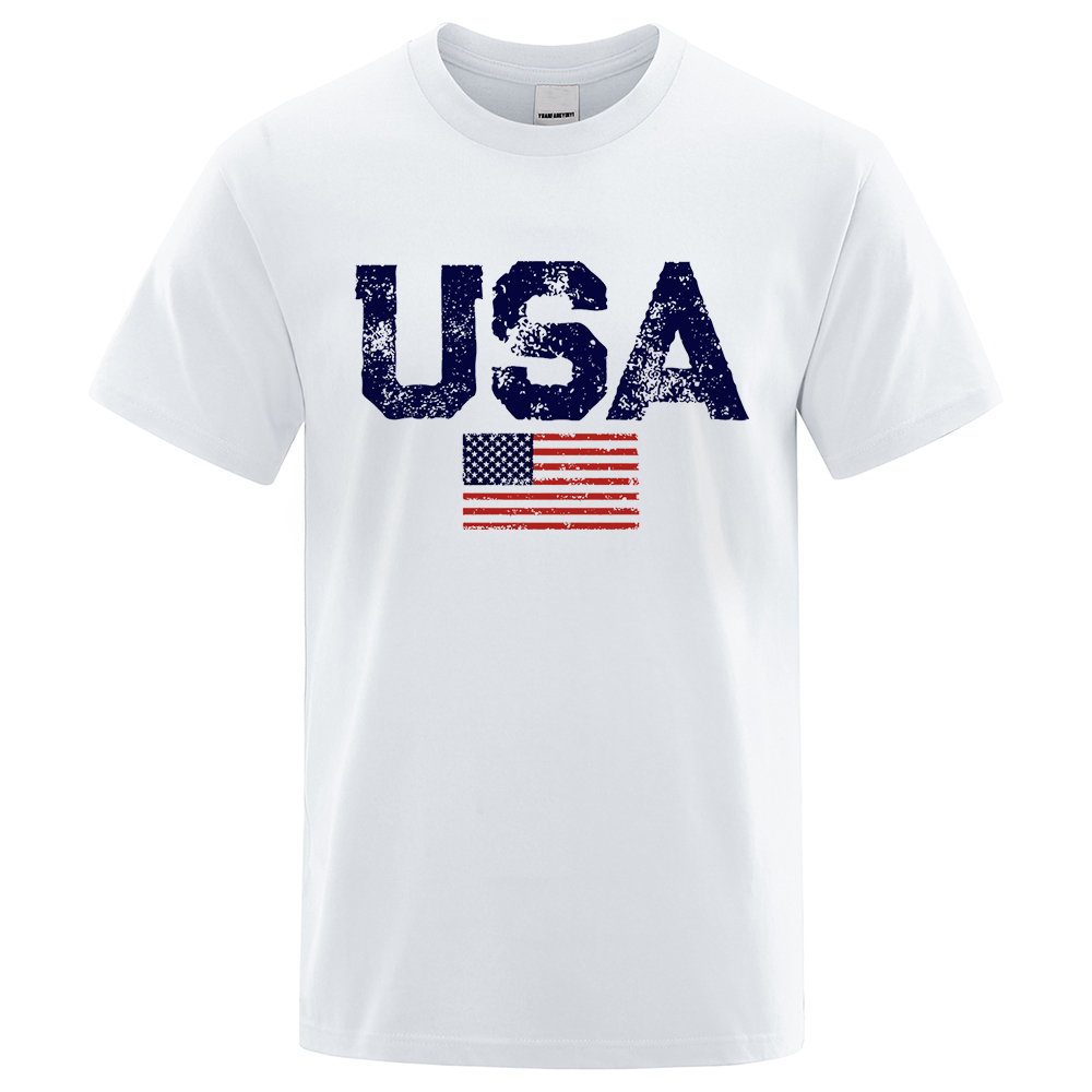 Vintage Usa Flag Street Print  - Summer Clothing Teens review and price