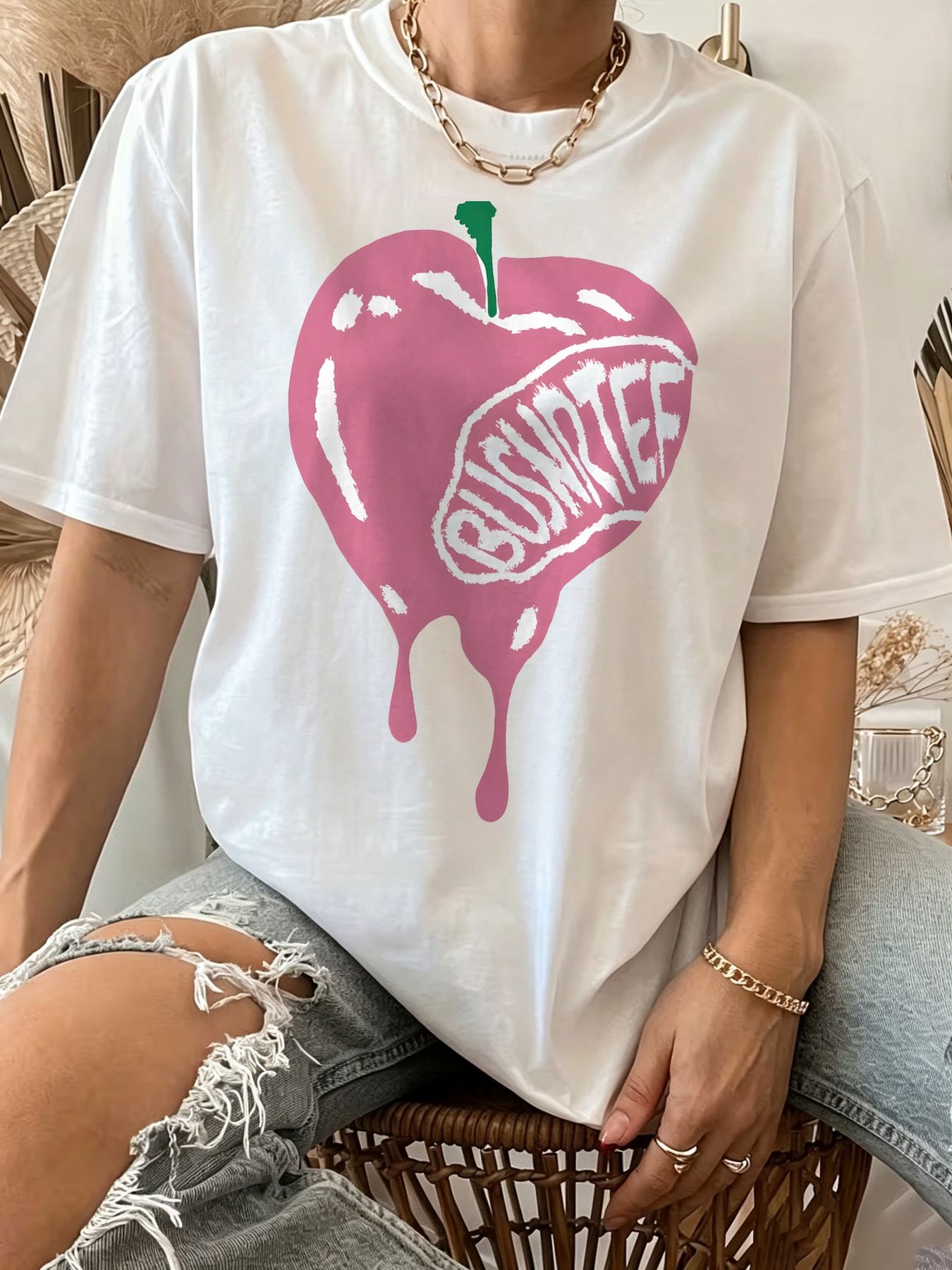 kawaii Dachshund Print T-shirt - Summer Clothing Tops review and price