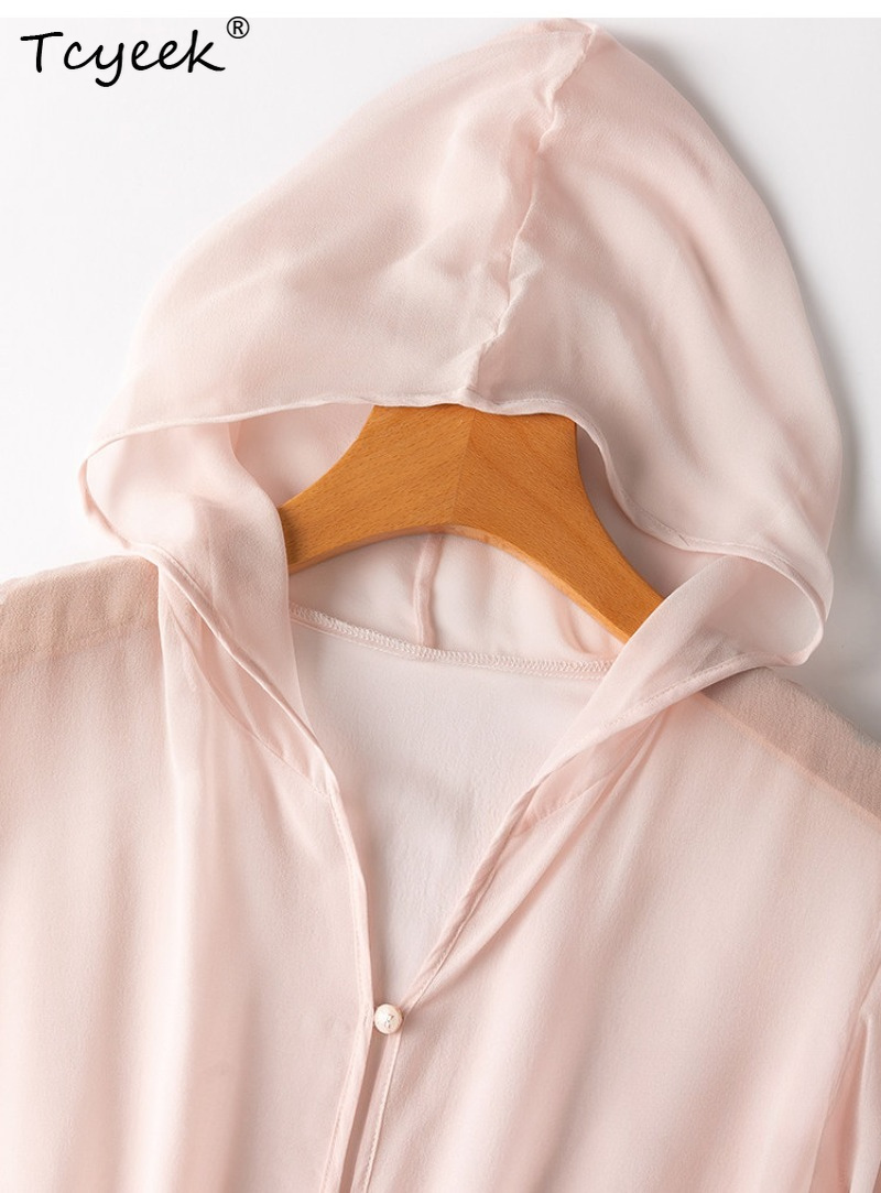 Tcyeek 100% Real Mulberry Silk - Summer Clothing Tops review and price