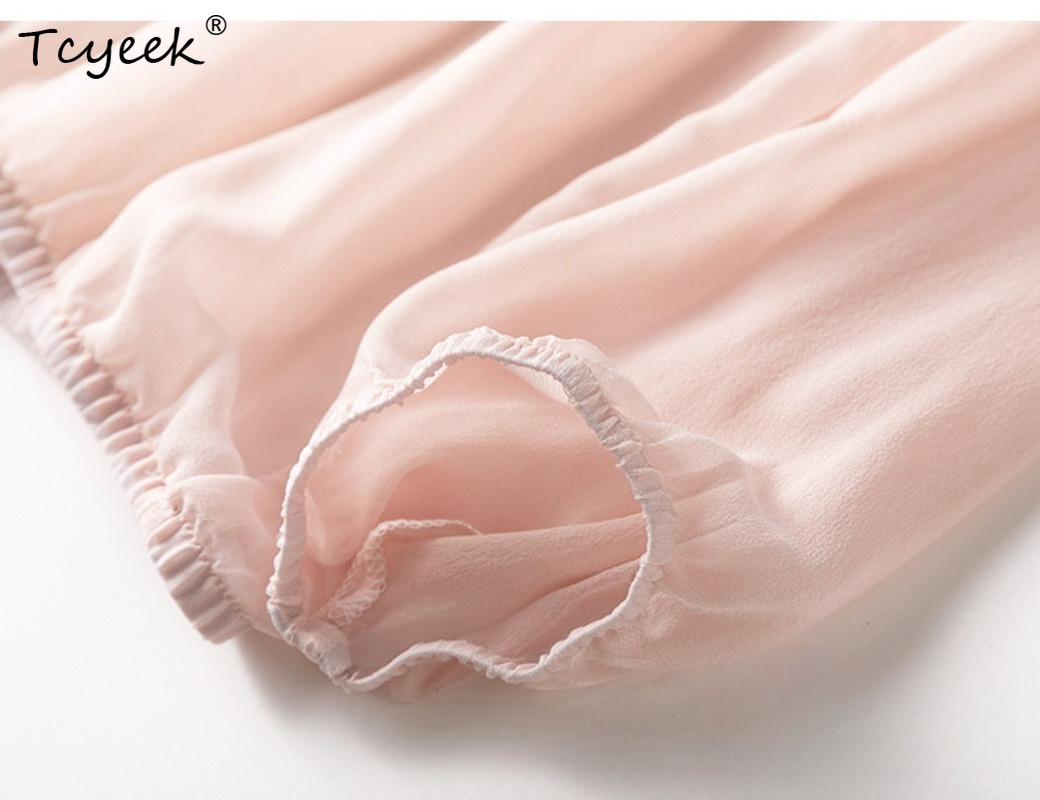 Tcyeek 100% Real Mulberry Silk - Summer Clothing Tops review and price