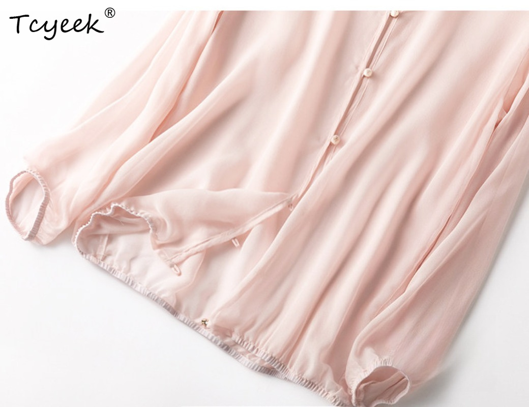 Tcyeek 100% Real Mulberry Silk - Summer Clothing Tops review and price