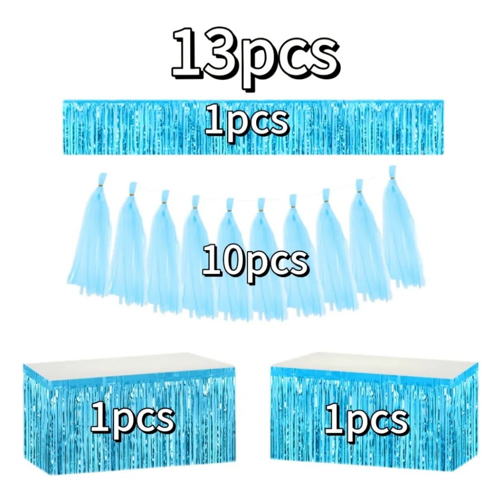 13Pcs Light Blue Foil Fringe T - Summer Clothing Banner review and price