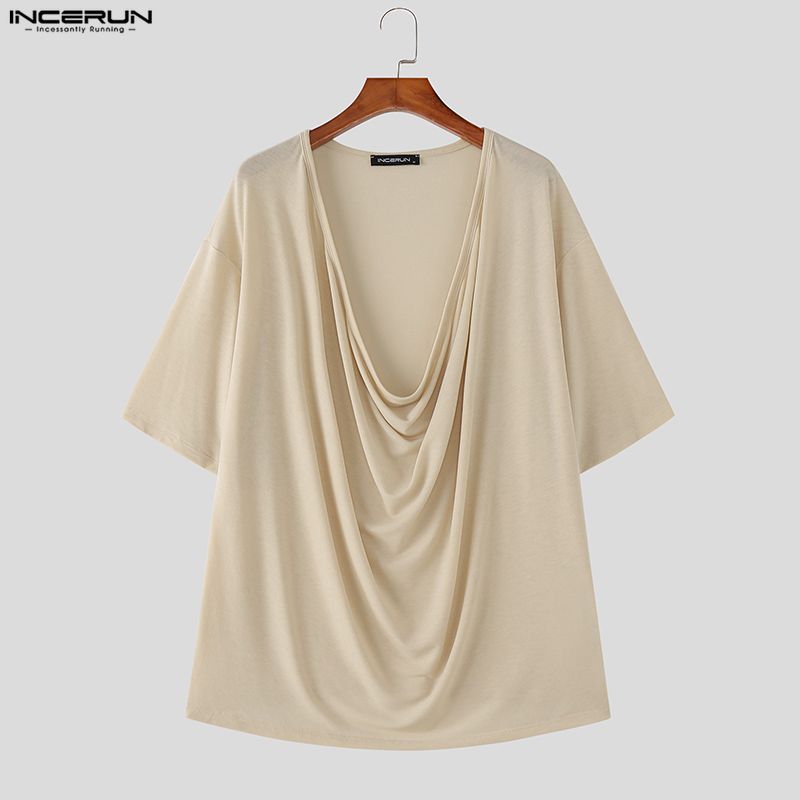 INCERUN Men T Shirt Solid Colo - Summer Clothing Colors 2026 review and price