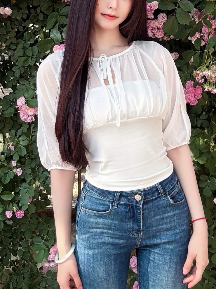 Mulberry Silk-Paneled Top with - Summer Clothing Tops review and price