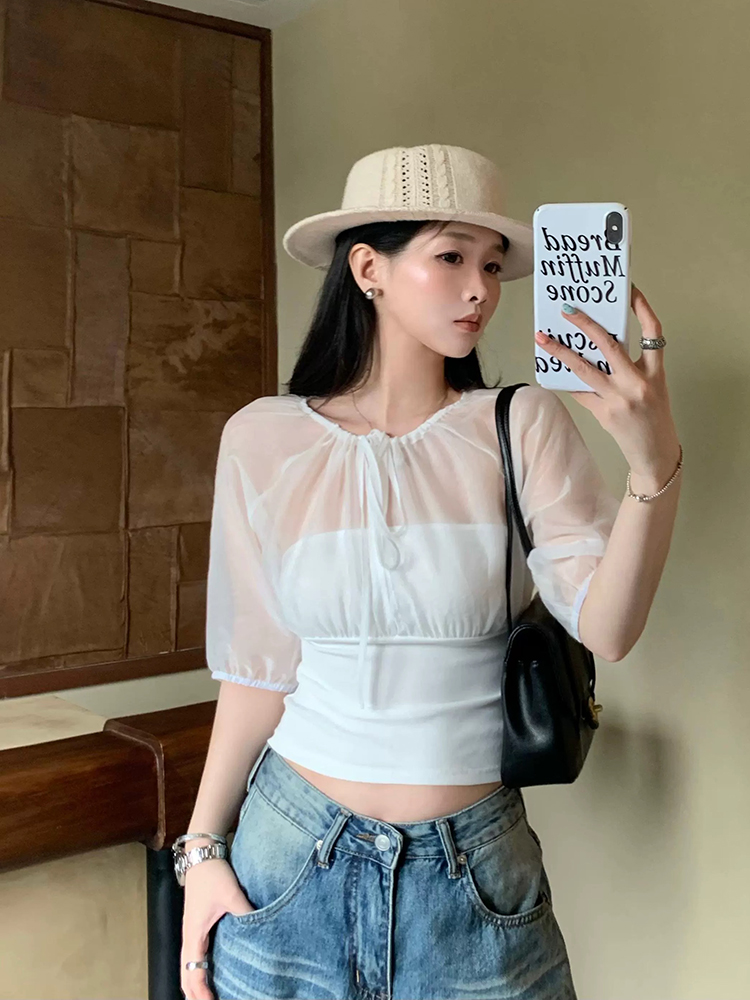 Mulberry Silk-Paneled Top with - Summer Clothing Tops review and price