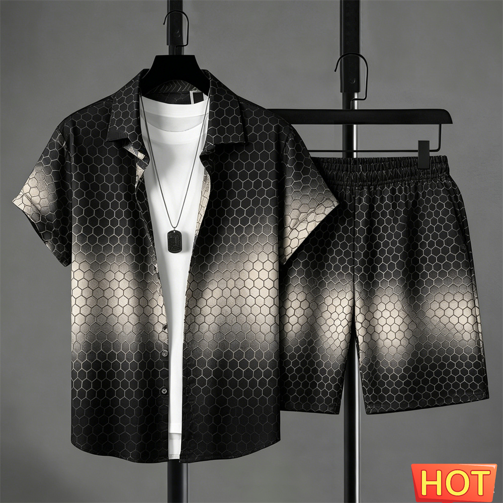 Summer Outfits Man Shirt Set G - Summer Clothing Guys review and price