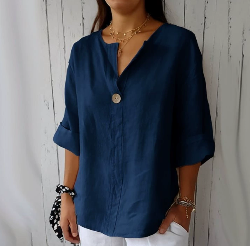 Plus Size Women's V-Neck Cotto - Summer Clothing Office review and price
