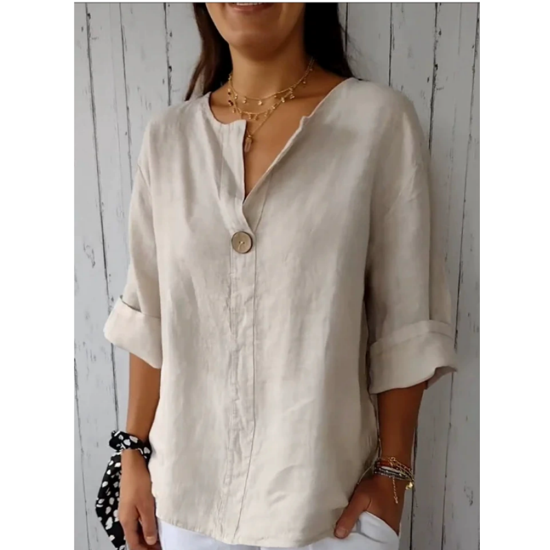 Plus Size Women's V-Neck Cotto - Summer Clothing Office review and price