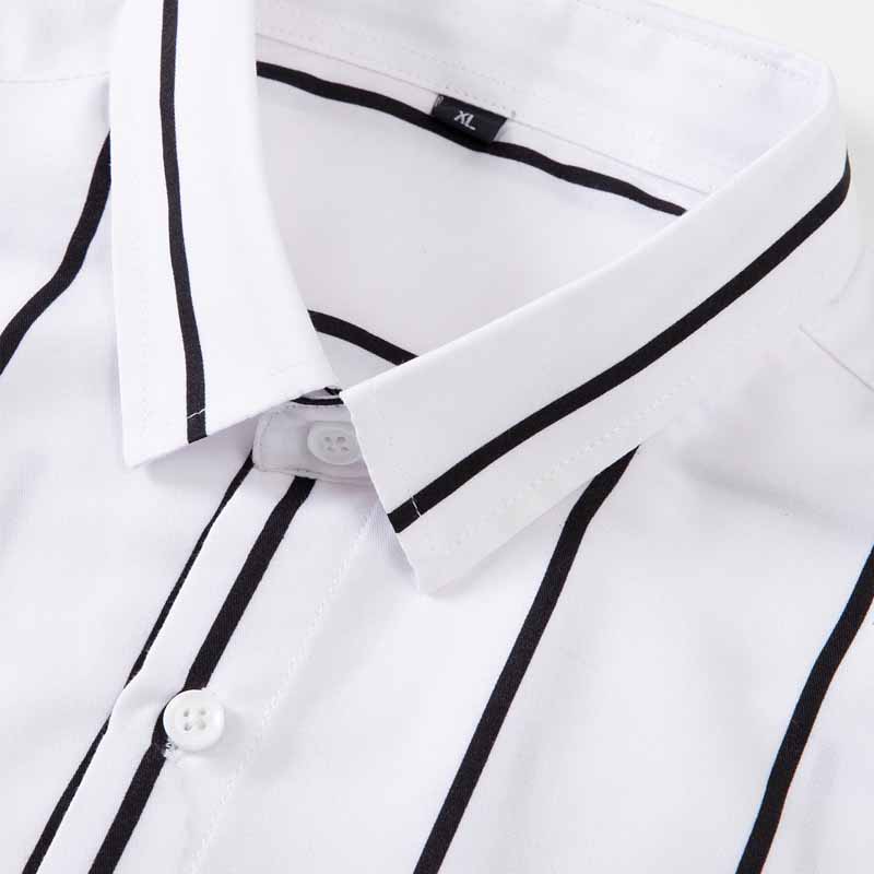 Men's Striped Dress Shirt Long - Summer Clothing Office review and price