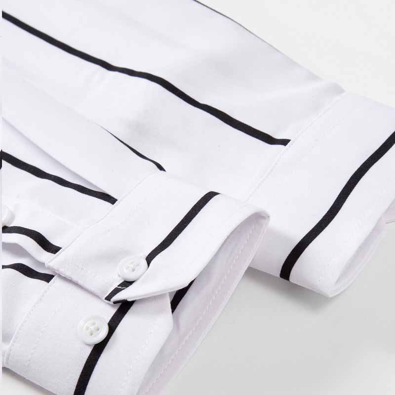 Men's Striped Dress Shirt Long - Summer Clothing Office review and price