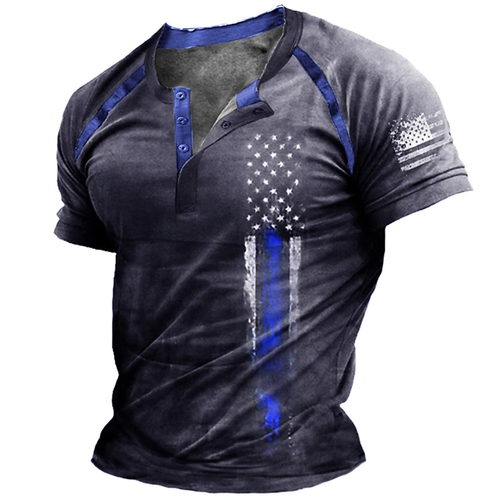 Funny 3D American Flag Print M - Summer Clothing Guys review and price