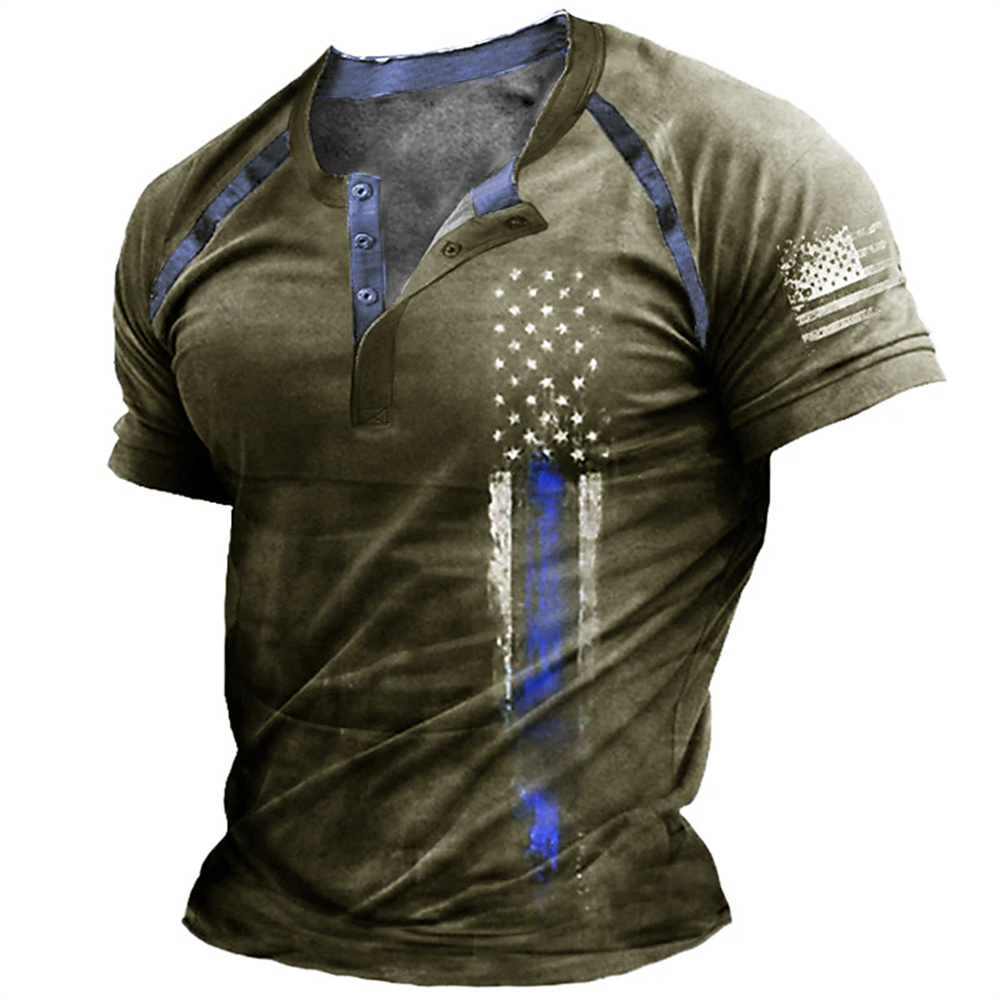 Funny 3D American Flag Print M - Summer Clothing Guys review and price