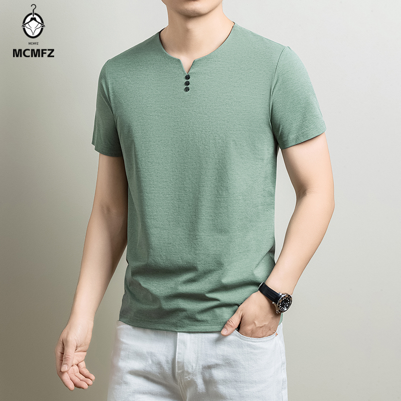 Mens Basic Henley T Shirt Comf - Summer Clothing Office review and price