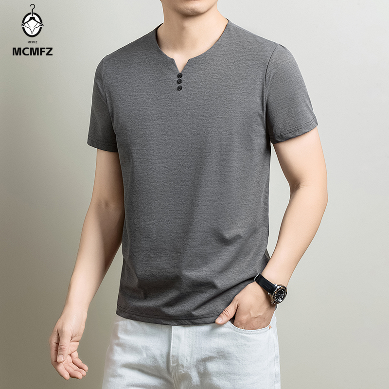 Mens Basic Henley T Shirt Comf - Summer Clothing Office review and price