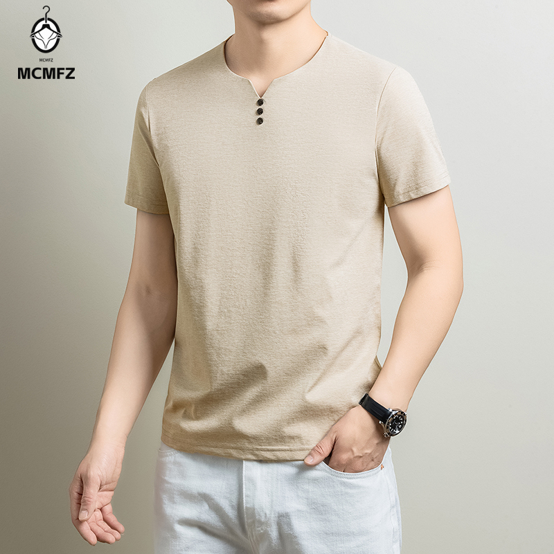 Mens Basic Henley T Shirt Comf - Summer Clothing Office review and price