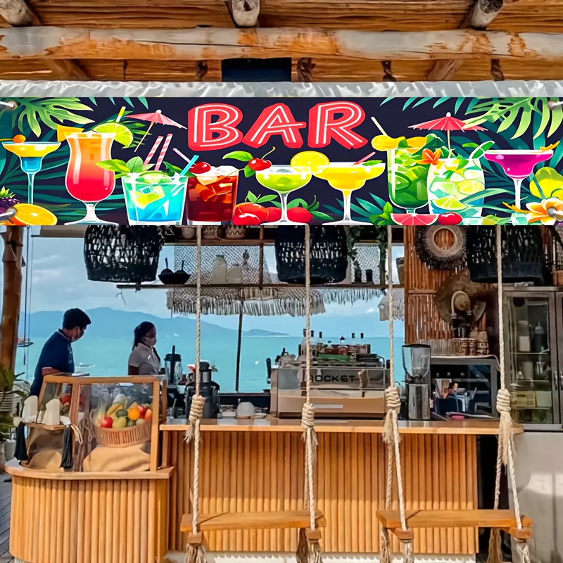 Hawaiian Seaside Bar Party Ban - Summer Clothing Banner review and price