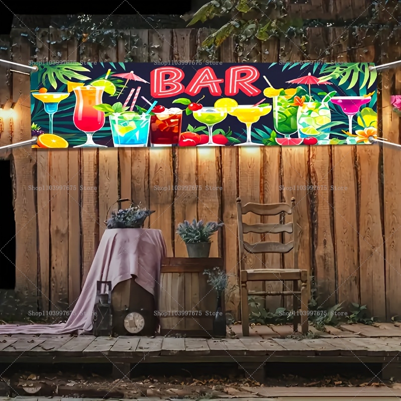 Hawaiian Seaside Bar Party Ban - Summer Clothing Banner review and price