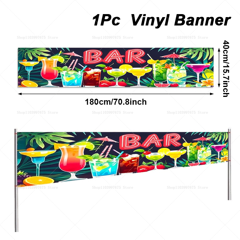 Hawaiian Seaside Bar Party Ban - Summer Clothing Banner review and price