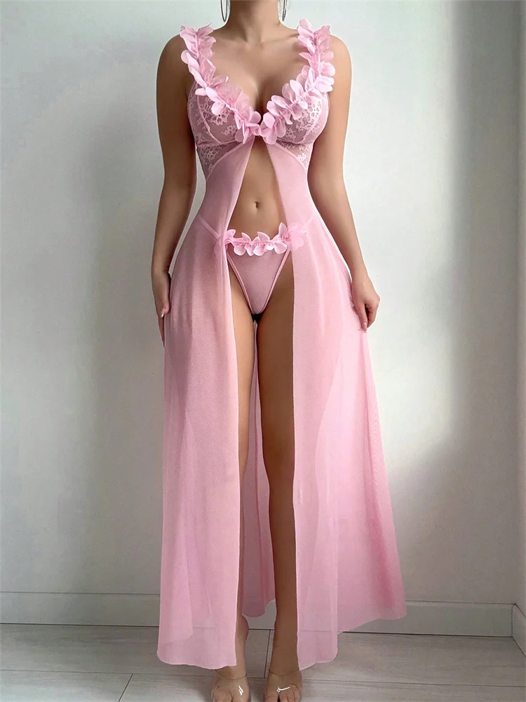 Pink Floral Sexy Nighties Wome - Summer Clothing Petite review and price