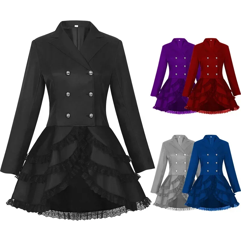 Women Gothic Dress Lace Perfor - Summer Renaissance Clothing review and price
