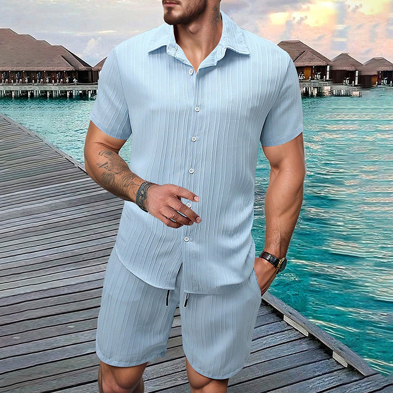 2026 New Men Vertical Wrinkle  - Summer Clothing Guys review and price