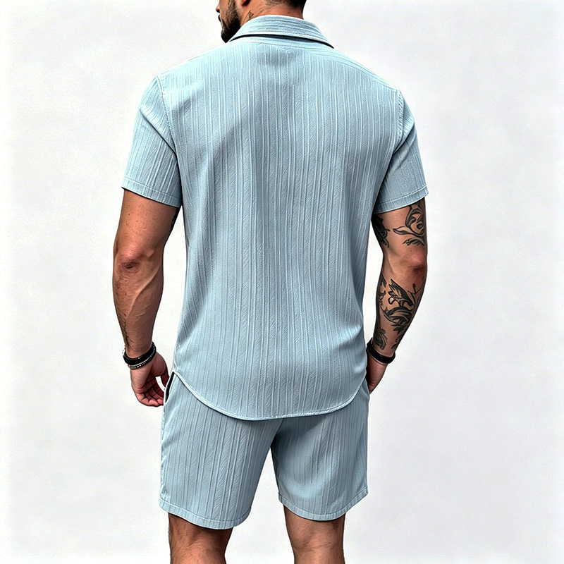 2026 New Men Vertical Wrinkle  - Summer Clothing Guys review and price