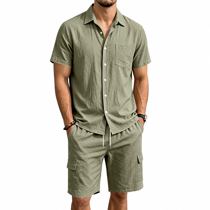 Men Summer American Linen Two  - Summer Clothing Guys review and price