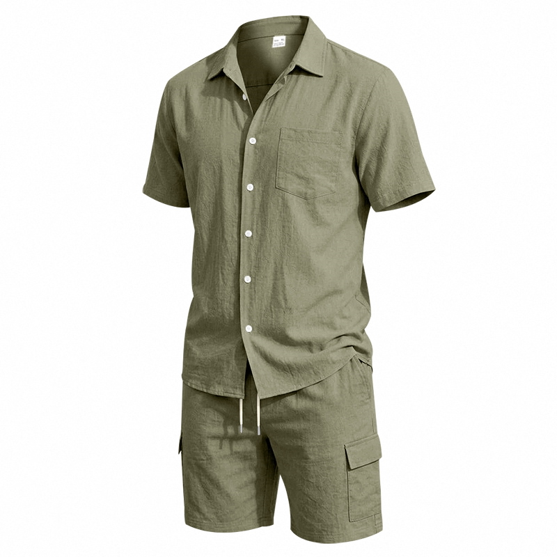 Men Summer American Linen Two  - Summer Clothing Guys review and price